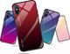 Hurtel Gradient Glass etui pokrowiec nakładka ze szkła hartowanego iPhone XS / iPhone X zielono-fioletowy uniwersalny 19