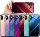 Hurtel Gradient Glass etui pokrowiec nakładka ze szkła hartowanego iPhone XS / iPhone X zielono-fioletowy uniwersalny 2