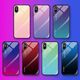 Hurtel Gradient Glass etui pokrowiec nakładka ze szkła hartowanego iPhone XS / iPhone X zielono-fioletowy uniwersalny 3