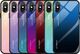 Hurtel Gradient Glass etui pokrowiec nakładka ze szkła hartowanego iPhone XS / iPhone X zielono-fioletowy uniwersalny 5