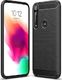 Hurtel Carbon Case elastyczne etui pokrowiec Motorola One Macro czarny uniwersalny 1