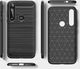 Hurtel Carbon Case elastyczne etui pokrowiec Motorola One Macro czarny uniwersalny 9