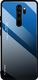 Hurtel Gradient Glass etui pokrowiec nakładka ze szkła hartowanego Xiaomi Redmi Note 8 Pro czarno-niebieski uniwersalny 1