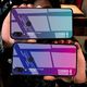 Hurtel Gradient Glass etui pokrowiec nakładka ze szkła hartowanego Xiaomi Redmi Note 7 czarno-niebieski uniwersalny 15