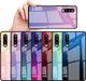 Hurtel Gradient Glass etui pokrowiec nakładka ze szkła hartowanego Huawei P30 Pro zielono-fioletowy uniwersalny 9