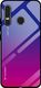 Hurtel Gradient Glass etui pokrowiec nakładka ze szkła hartowanego Huawei P30 Lite różowo-fioletowy uniwersalny 1