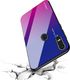 Hurtel Gradient Glass etui pokrowiec nakładka ze szkła hartowanego Huawei P30 Lite różowo-fioletowy uniwersalny 9