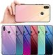 Hurtel Gradient Glass etui pokrowiec nakładka ze szkła hartowanego Huawei P Smart 2019 różowy uniwersalny 17