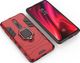 Hurtel Ring Armor pancerne hybrydowe etui pokrowiec + magnetyczny uchwyt Xiaomi Mi 9T / Xiaomi Mi 9T Pro czerwony uniwersalny 10