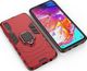 Hurtel Ring Armor pancerne hybrydowe etui pokrowiec + magnetyczny uchwyt Samsung Galaxy A70 czerwony uniwersalny 10