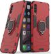 Hurtel Ring Armor pancerne hybrydowe etui pokrowiec + magnetyczny uchwyt Samsung Galaxy A50 czerwony uniwersalny 1