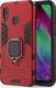 Hurtel Ring Armor pancerne hybrydowe etui pokrowiec + magnetyczny uchwyt Samsung Galaxy A40 czerwony uniwersalny 2