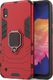 Hurtel Ring Armor pancerne hybrydowe etui pokrowiec + magnetyczny uchwyt Samsung Galaxy A10 czerwony uniwersalny 2