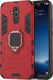 Hurtel Ring Armor pancerne hybrydowe etui pokrowiec + magnetyczny uchwyt Huawei Mate 20 Lite czerwony uniwersalny 7