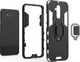 Hurtel Ring Armor pancerne hybrydowe etui pokrowiec + magnetyczny uchwyt Huawei Mate 20 Lite czarny uniwersalny 5