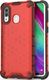 Hurtel Honeycomb etui pancerny pokrowiec z żelową ramką Samsung Galaxy A40 czerwony uniwersalny 1
