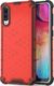Hurtel Honeycomb etui pancerny pokrowiec z żelową ramką Samsung Galaxy A50 czerwony uniwersalny 1