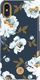 Kingxbar Kingxbar Blossom etui ozdobione oryginalnymi Kryształami Swarovskiego iPhone XS / iPhone X niebieski uniwersalny 1
