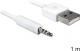 Kabel USB Delock USB-A - mini Jack 3.5 mm 1 m Biały (83182) 1