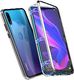 Dr. Fit Etui magnetyczne szklane Dr.Fit dwustronne do Huawei P30 Lite Srebrne uniwersalny 1