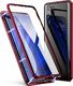 Dr. Fit Etui magnetyczne szklane Dr.Fit dwustronne do Huawei P30 Pro Czerwone uniwersalny 1