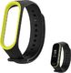Alogy Opaska zamienna pasek alogy do Xiaomi Mi Band 3/4 czarno-żółty uniwersalny 1