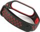 Alogy Sportowy pasek opaska alogy do Xiaomi Mi Band 3/4 czarno-czerwony uniwersalny 2