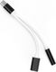Adapter USB USB-C - Jack 3.5mm + USB-C Czarny  (3925) 1