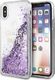 Guess Guess GUHCPXGLUQPU iPhone X/Xs fioletowy/purple hard case Liquid Glitter Party 1
