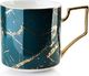 Affek Design Kubek Porcelanowy do Kawy Herbaty Zielono-Złoty Marmur CRISTIE 330ml uniwersalny 1