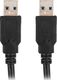 Kabel USB Lanberg USB-A - USB-A 1 m Czarny (CA-USBA-30CU-0010-BK) 2