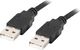 Kabel USB Lanberg USB-A - USB-A 1.8 m Czarny (CA-USBA-20CU-0018-BK) 1