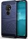 Hurtel Carbon Case elastyczne etui pokrowiec Nokia 7.2 / Nokia 6.2 niebieski uniwersalny 1