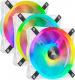 Wentylator Corsair iCUE QL120 RGB PWM 3-pack + Kontroler Biały (CO-9050104-WW) 1