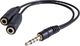 Kabel Jack 3.5mm - Jack 3.5mm x2 0.2m czarny 1