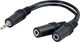 Kabel Jack 3.5mm - Jack 3.5mm x2 0.2m czarny 1