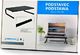 Podstawa pod monitor, miejsce na klawiaturę, czarny, stal, 20 kg nośność 7