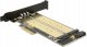 Karta sieciowa Delock PCIe-Card x4 > M2 KeyB + NVMe M.2 KeyM LowProfile 1