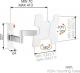 Vogels Uchwyt ścienny Wall 3145 white 19'' - 43'' 1