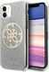 Guess Guess GUHCN61PCUGLLG iPhone 11 jasnoszary/light grey hard case Glitter 4G Circle Logo 1