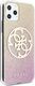 Guess Guess GUHCN65PCUGLPGG iPhone 11 Pro Max różowo-złoty/gold pink hard case Glitter Gradient 4G Circle Logo 5