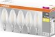 Ledvance OSRAM LED BASE CL B GL Fros. 4W 827 E14 470lm 2700K (CRI 80) 10000h A++ (Krabička 5ks) 2