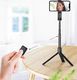 Selfie stick Remax Remax selfie stick teleskopowy rozsuwany kijek do selfie statyw z pilotem Bluetooth czarny (XT-P018 black) uniwersalny 7