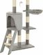 vidaXL Drapak dla kota z sizalowymi słupkami, 138 cm, szary 8