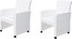 vidaXL Krzesła stołowe, 2 szt., białe, sztuczna skóra 1