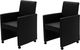 vidaXL Krzesła stołowe, 2 szt., czarne, sztuczna skóra 2