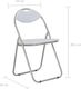 vidaXL Składane krzesła jadalniane, 2 szt., białe, sztuczna skóra 7