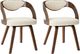 vidaXL Krzesła do jadalni, 2 szt., kremowe, gięte drewno i ekoskóra 2