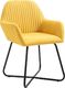 vidaXL Krzesła do jadalni, 4 szt., żółte, tapicerowane tkaniną 3