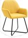 vidaXL Krzesła do jadalni, 4 szt., żółte, tapicerowane tkaniną 8